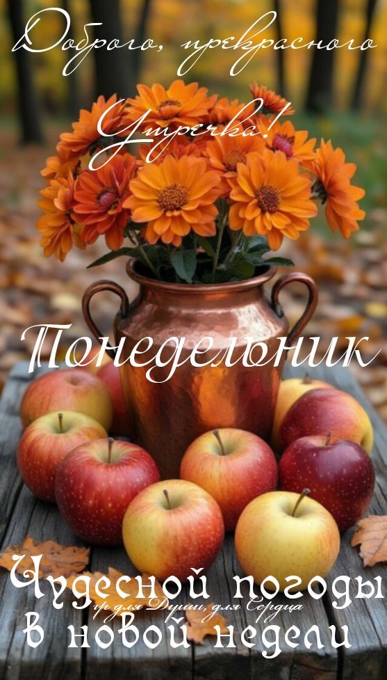 Доброго, прекрасного утра! Понедельник. Чудесной погоды в новой неделе