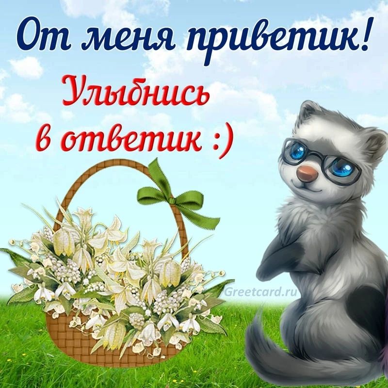 От меня приветик! Улыбнись в ответик :)