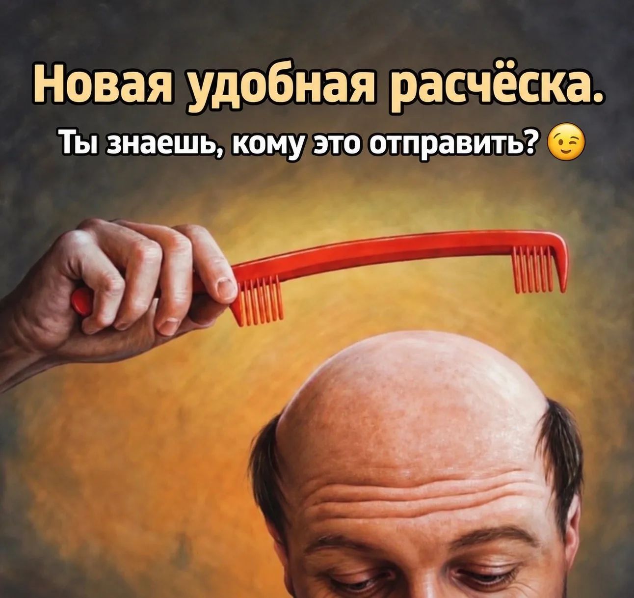 Новая удобная расчёска. Ты знаешь, кому это отправить?