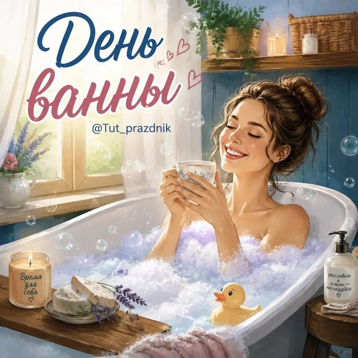 День ванны. Время для себя. Расслабься и ничего не парься. @Tut_prazdnik