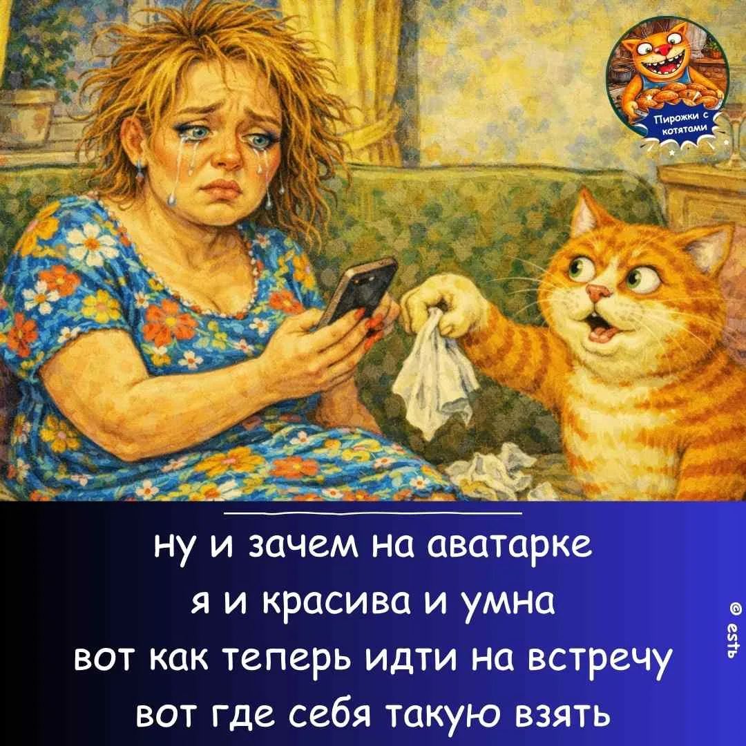 ну и зачем на аватарке я и красива и умна вот как теперь идти на встречу вот где себя такую взять Пирожки с котятами
