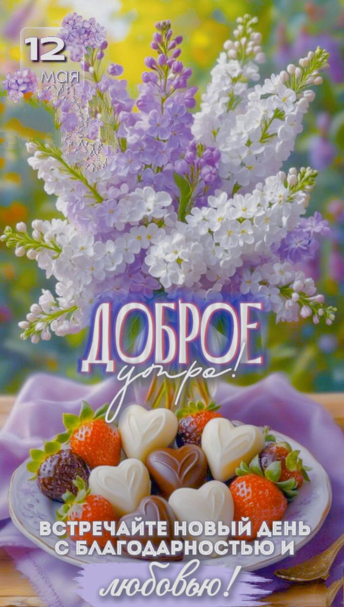 12 МАЯ ДОБРОЕ утро! ВСТРЕЧАЙТЕ НОВЫЙ ДЕНЬ С БЛАГОДАРНОСТЬЮ И ЛЮБОВЬЮ!