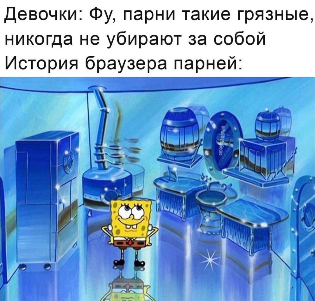 Девочки: Фу, парни такие грязные, никогда не убирают за собой История браузера парней: