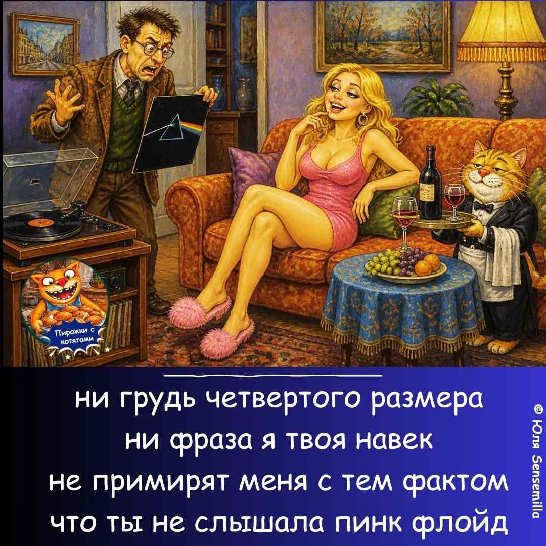 ПИРОЖКИ С КОТЯТАМИ ни грудь четвертого размера ни фраза я твоя навек не примирят меня с тем фактом что ты не слышала пинк флойд