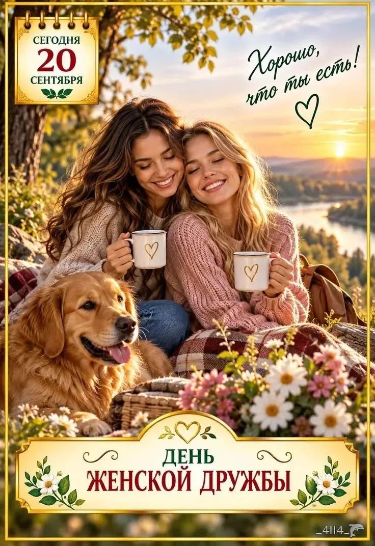 СЕГОДНЯ 20 СЕНТЯБРЯ. Хорошо, что ты есть! ДЕНЬ ЖЕНСКОЙ ДРУЖБЫ