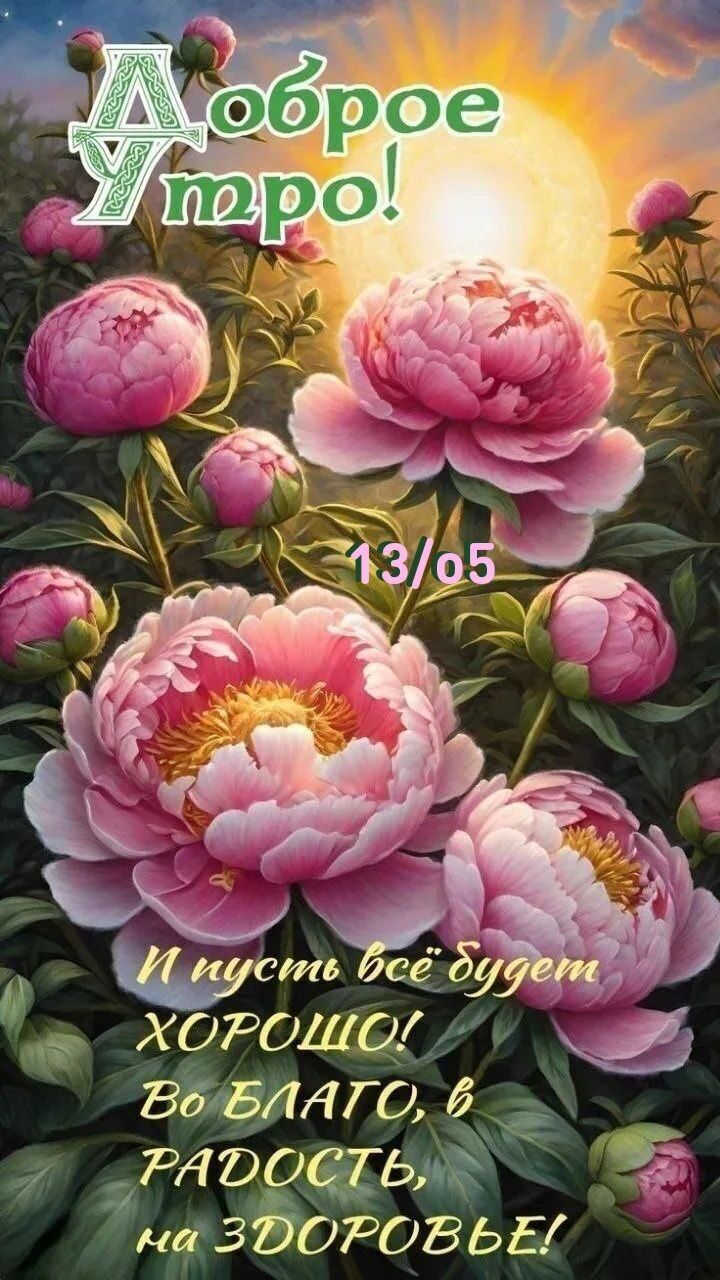 Доброе утро! 13/05 И пусть всё будет ХОРОШО! Во БЛАГО, в РАДОСТЬ, на ЗДОРОВЬЕ!