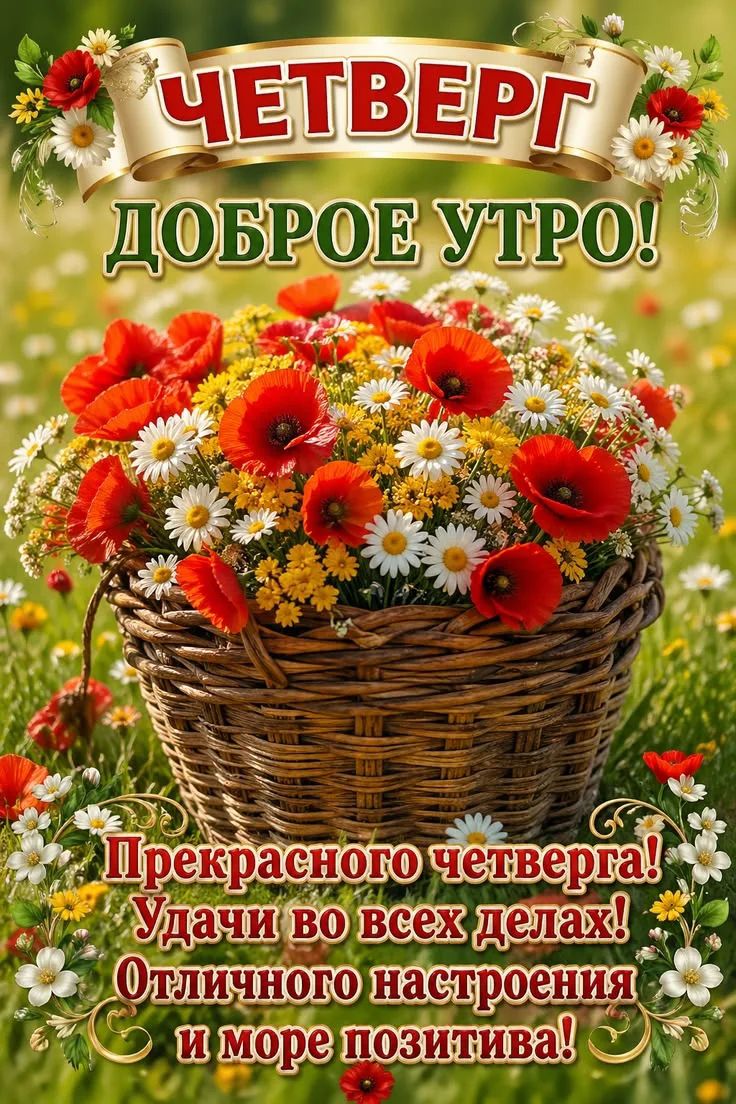 ЧЕТВЕРГ ДОБРОЕ УТРО! Прекрасного четверга! Удачи во всех делах! Отличного настроения и море позитива!