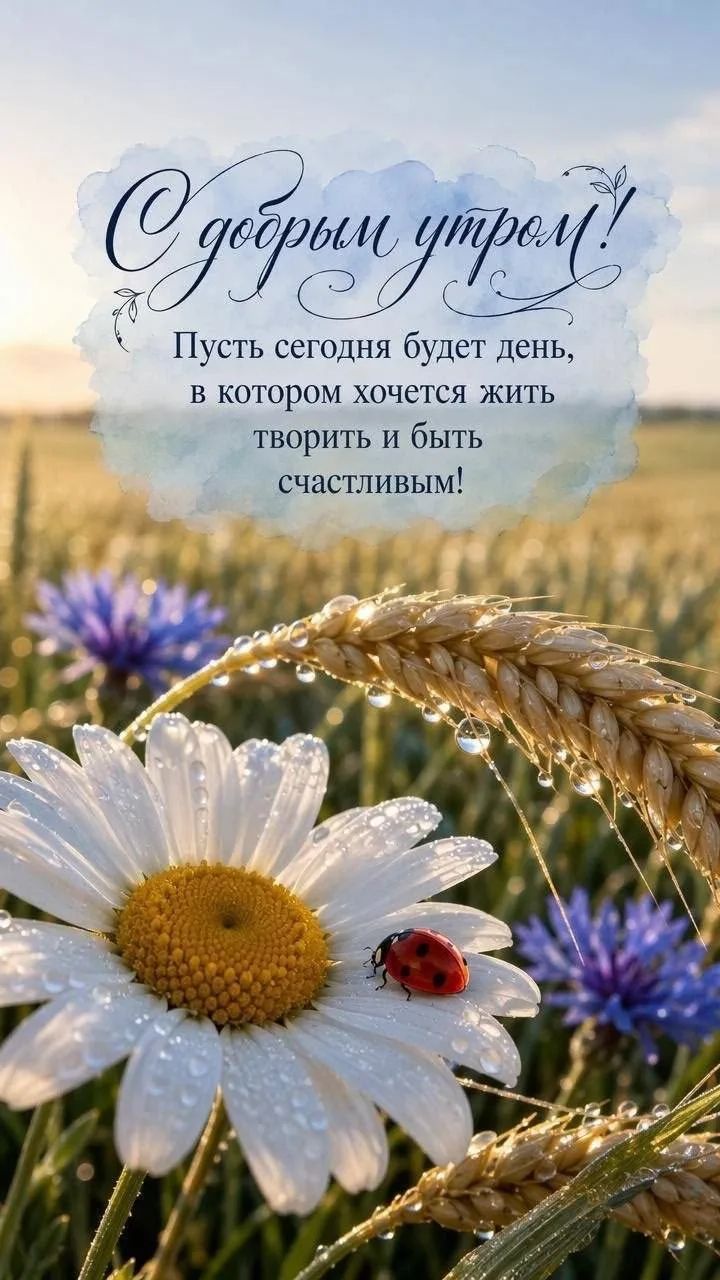 С добрым утром! Пусть сегодня будет день, в котором хочется жить, творить и быть счастливым!