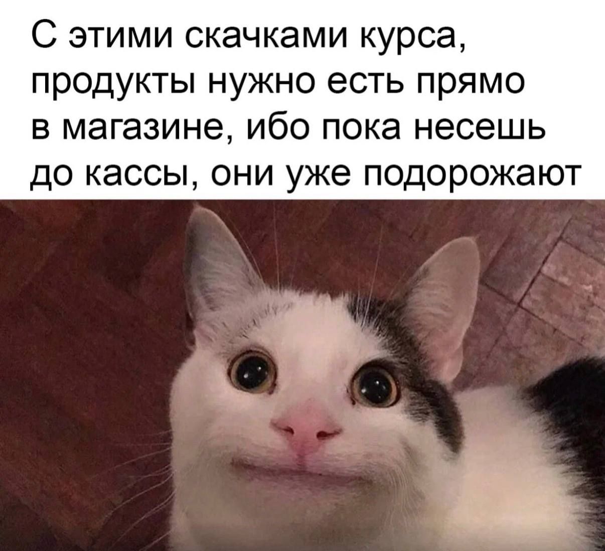 С этими скачками курса, продукты нужно есть прямо в магазине, ибо пока несешь до кассы, они уже подорожают