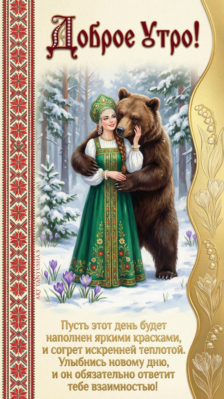 Доброе Утро! Пусть этот день будет наполнен яркими красками, и согрет искренней теплотой. Улыбнись новому дню, и он обязательно ответит тебе взаимностью!