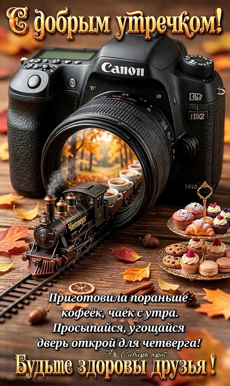 С добрым умречком! Приготовила пораньше кофеёк, чаёк с утра. Просыпайся, угощайся дверь открой для четверга! Будьте здоровы друзья!