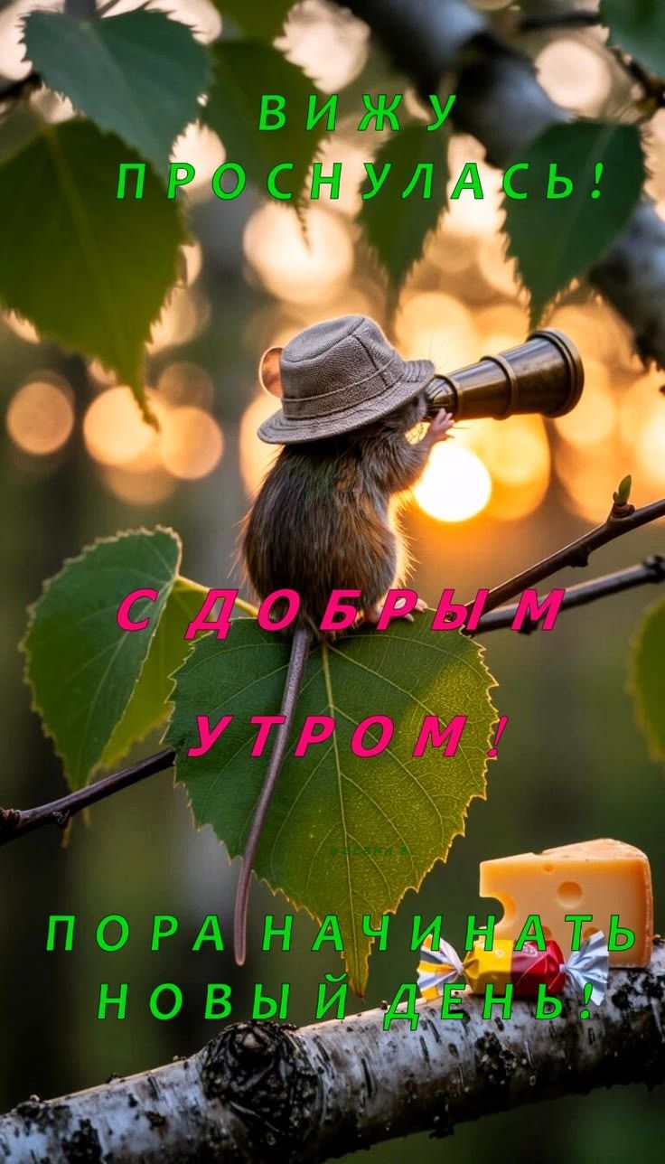 Вижу проснулась! С добрым утром! Пора начинать новый день!