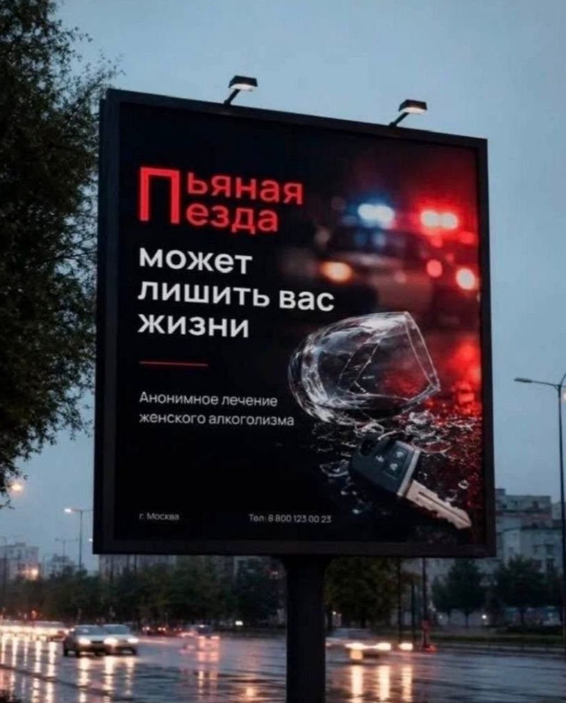 Пьяная езда может лишить вас жизни Анонимное лечение женского алкоголизма г. Москва Тел: 8 800 123 00 23
