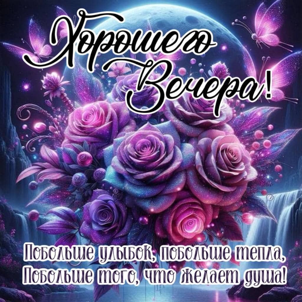 Хорошего вечера! Побольше улыбок, побольше тепла, побольше того, что желает душа!