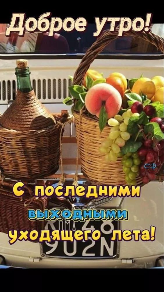 Доброе утро! С последними выходными уходящего лета!