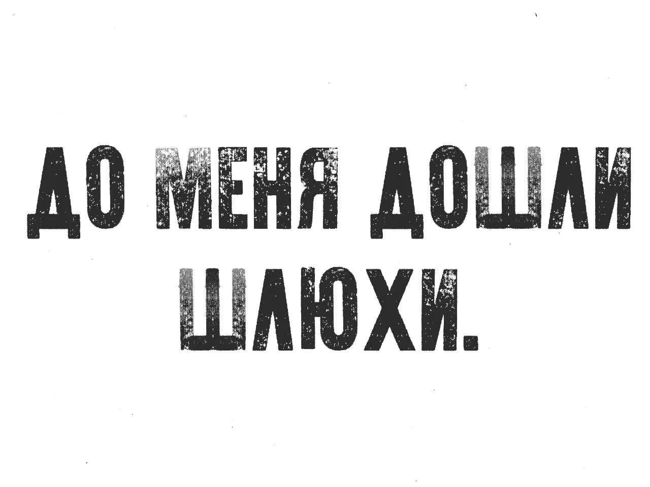 ДО МЕНЯ ДОШЛИ ШЛЮХИ.