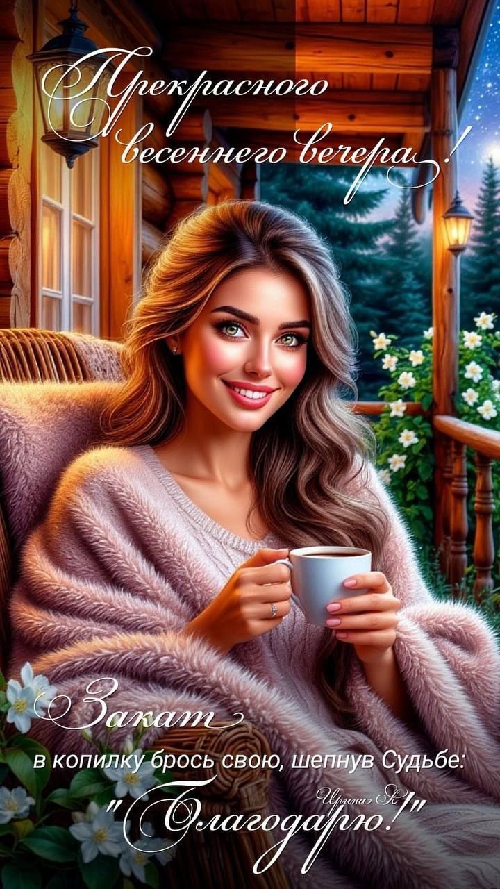 Прекрасного весеннего вечера! Закат в копилку брось свою, шепнув Судьбе: 
