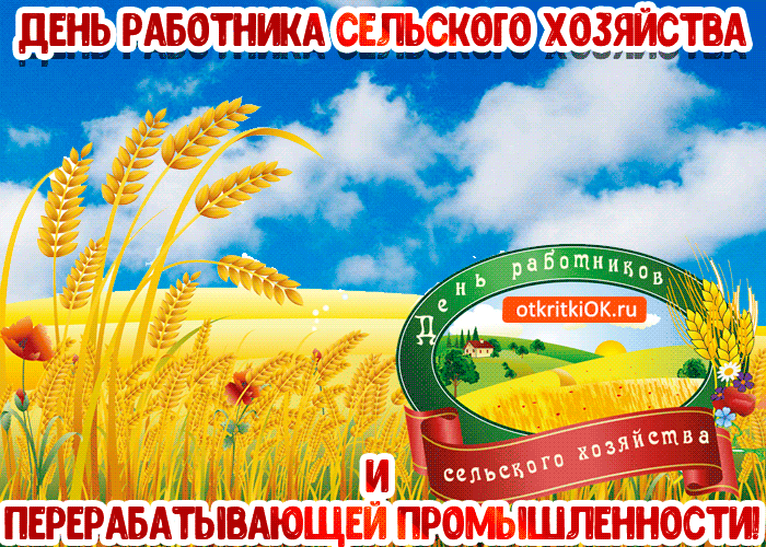 ДЕНЬ РАБОТНИКА СЕЛЬСКОГО ХОЗЯЙСТВА И ПЕРЕРАБАТЫВАЮЩЕЙ ПРОМЫШЛЕННОСТИ!