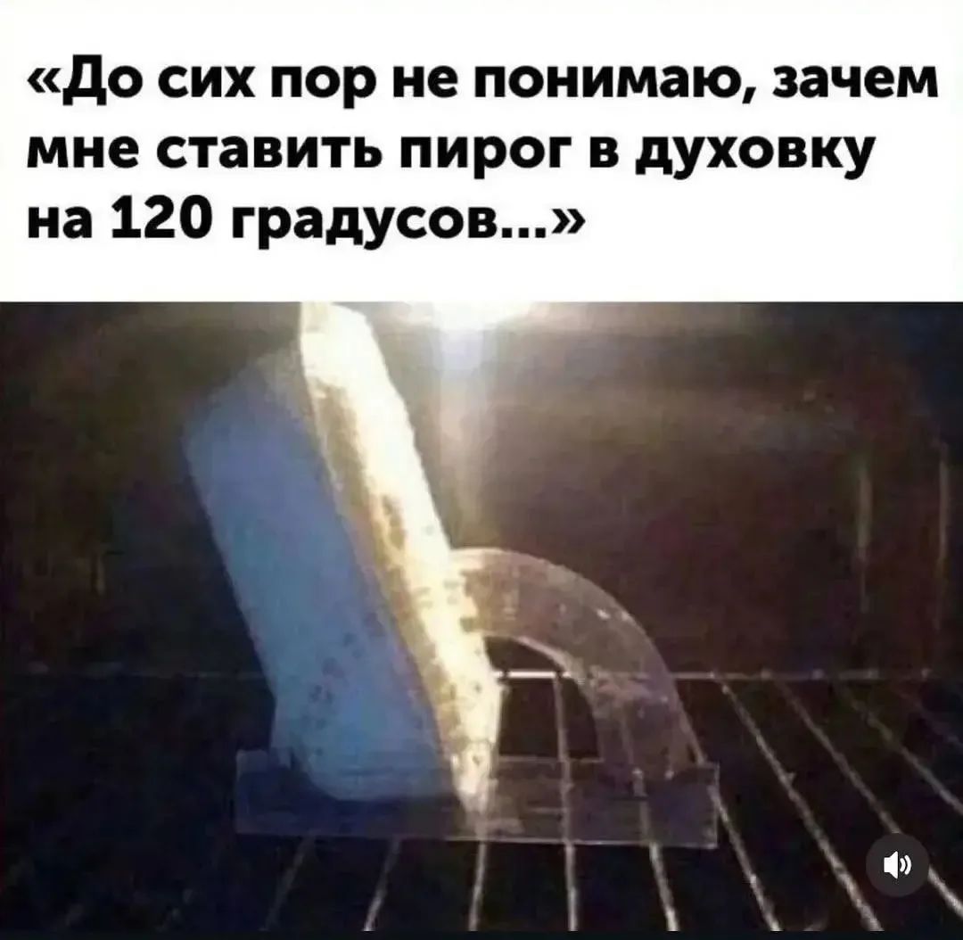 До сих пор не понимаю, зачем мне ставить пирог в духовку на 120 градусов...