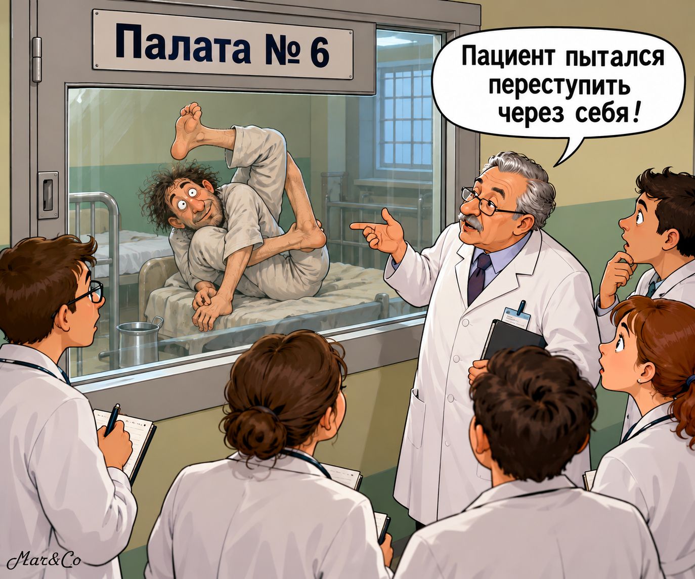 Палата № 6 Пациент пытался переступить через себя!