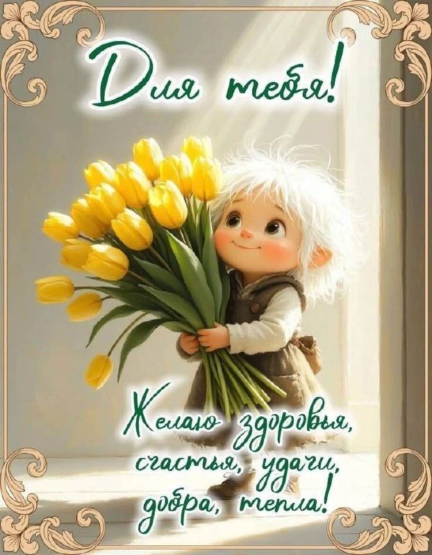 Для тебя! Желаю здоровья, счастья, удачи, добра, тепла!