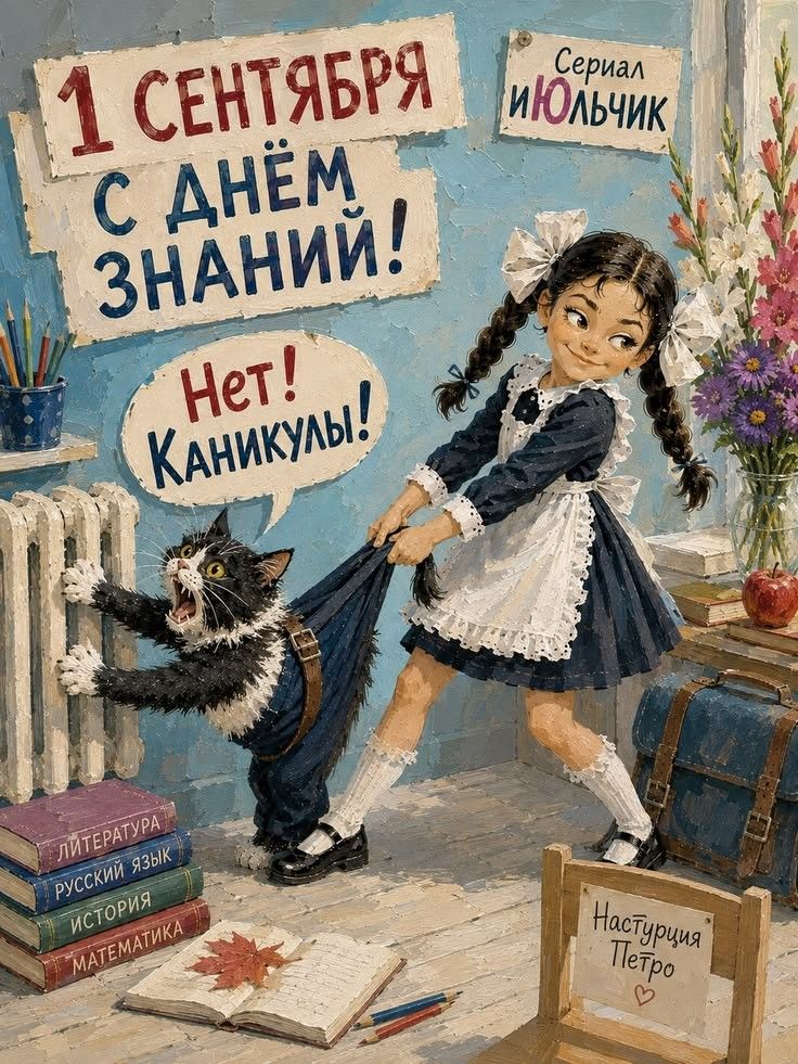1 Сентября С Днём Знаний! Нет! Каникулы! Сериал Июльчик Литература Русский язык История Математика Настурция Петро
