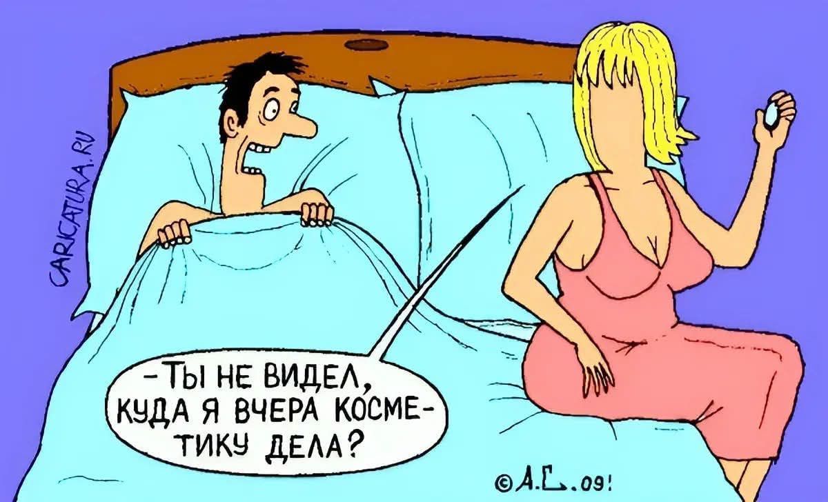 – ТЫ НЕ ВИДЕЛ, КУДА Я ВЧЕРА КОСМЕ- ТИКУ ДЕЛА?