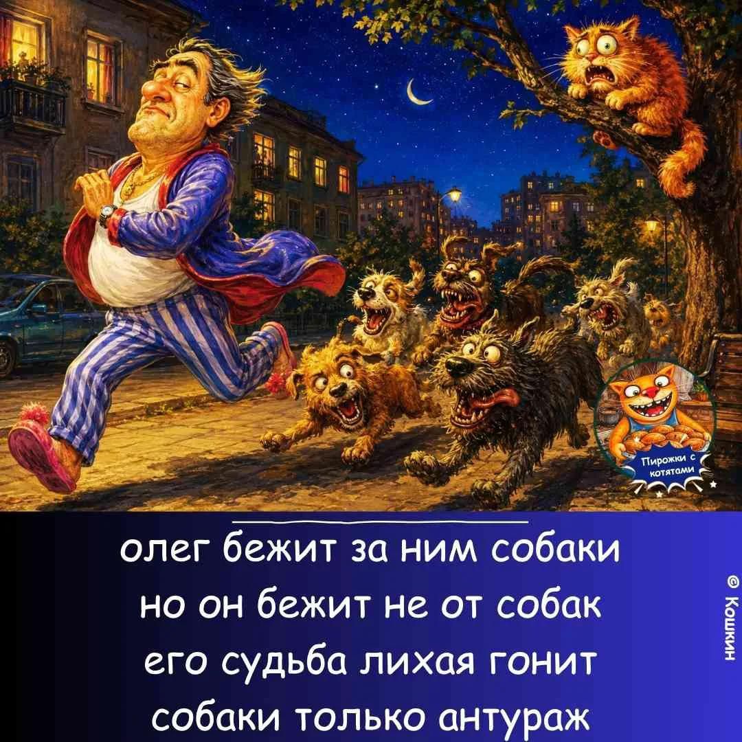 олег бежит за ним собаки но он бежит не от собак его судьба лихая гонит собаки только антураж