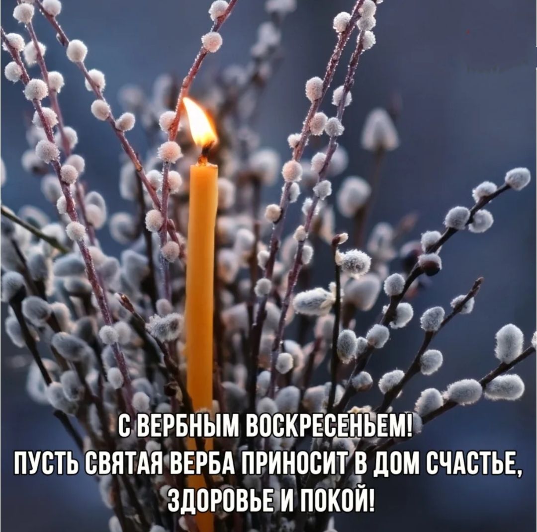 С ВЕРБНЫМ ВОСКРЕСЕНЬЕМ! ПУСТЬ СВЯТАЯ ВЕРБА ПРИНОСИТ В ДОМ СЧАСТЬЕ, ЗДОРОВЬЕ И ПОКОЙ!