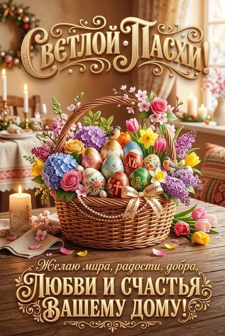СВЕТЛОЙ ПАСХИ! Желаю мира, радости, добра, ЛЮБВИ И СЧАСТЬЯ ВАШЕМУ ДОМУ! Христос Воскресе