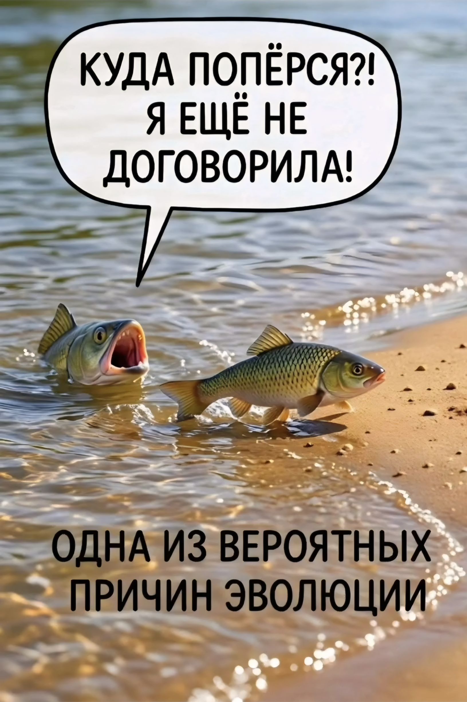 КУДА ПОПЁРСЯ?! Я ЕЩЁ НЕ ДОГОВОРИЛА! ОДНА ИЗ ВЕРОЯТНЫХ ПРИЧИН ЭВОЛЮЦИИ