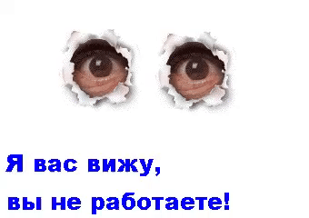 Я вас вижу, вы не работаете!