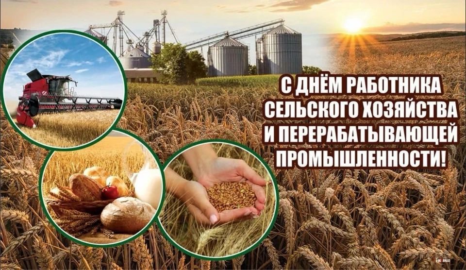 С ДНЁМ РАБОТНИКА СЕЛЬСКОГО ХОЗЯЙСТВА И ПЕРЕРАБАТЫВАЮЩЕЙ ПРОМЫШЛЕННОСТИ!