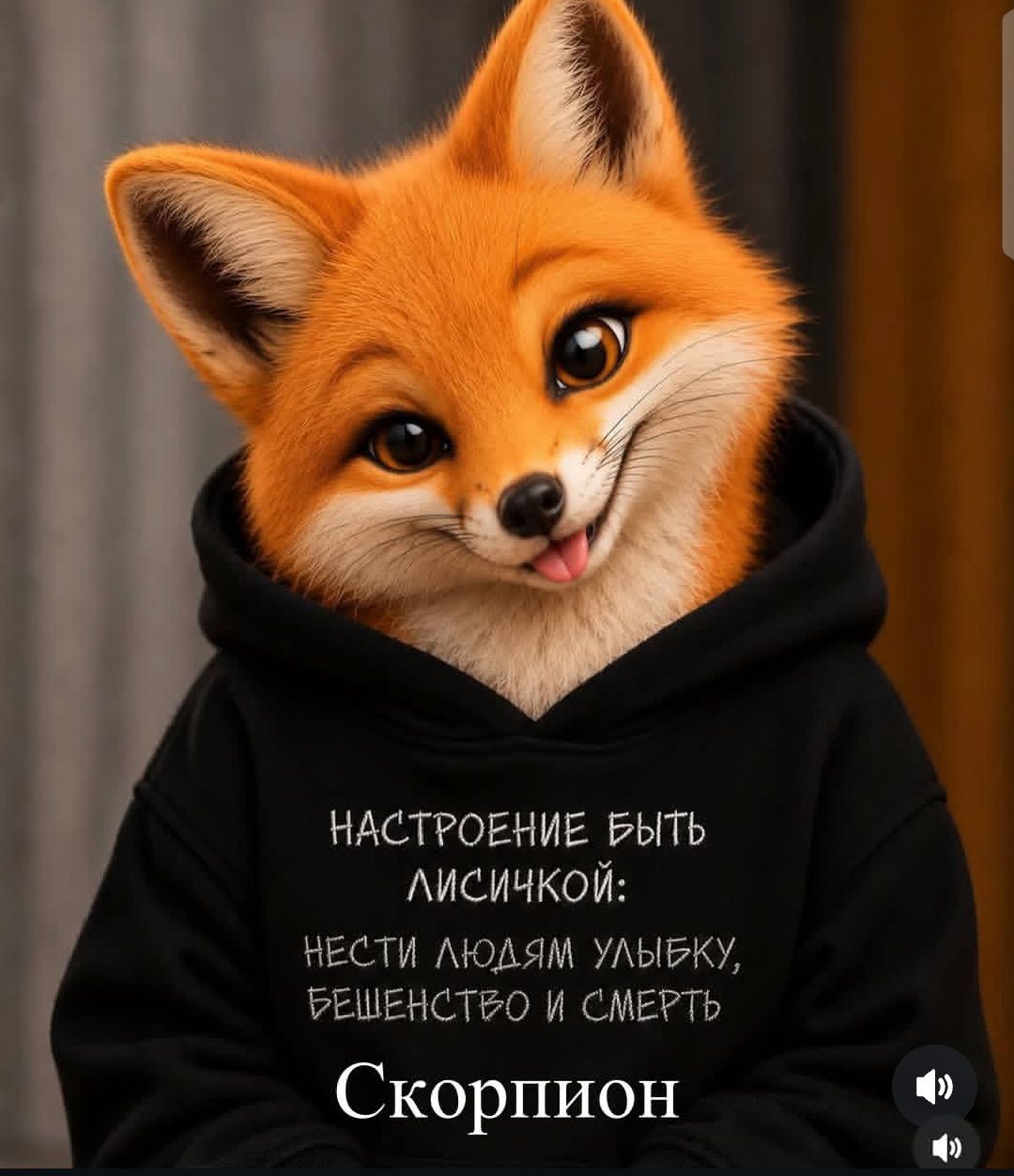 НАСТРОЕНИЕ БЫТЬ ЛИСИЧКОЙ: НЕСТИ ЛЮДЯМ УЛЫБКУ, БЕШЕНСТВО И СМЕРТЬ Скорпион