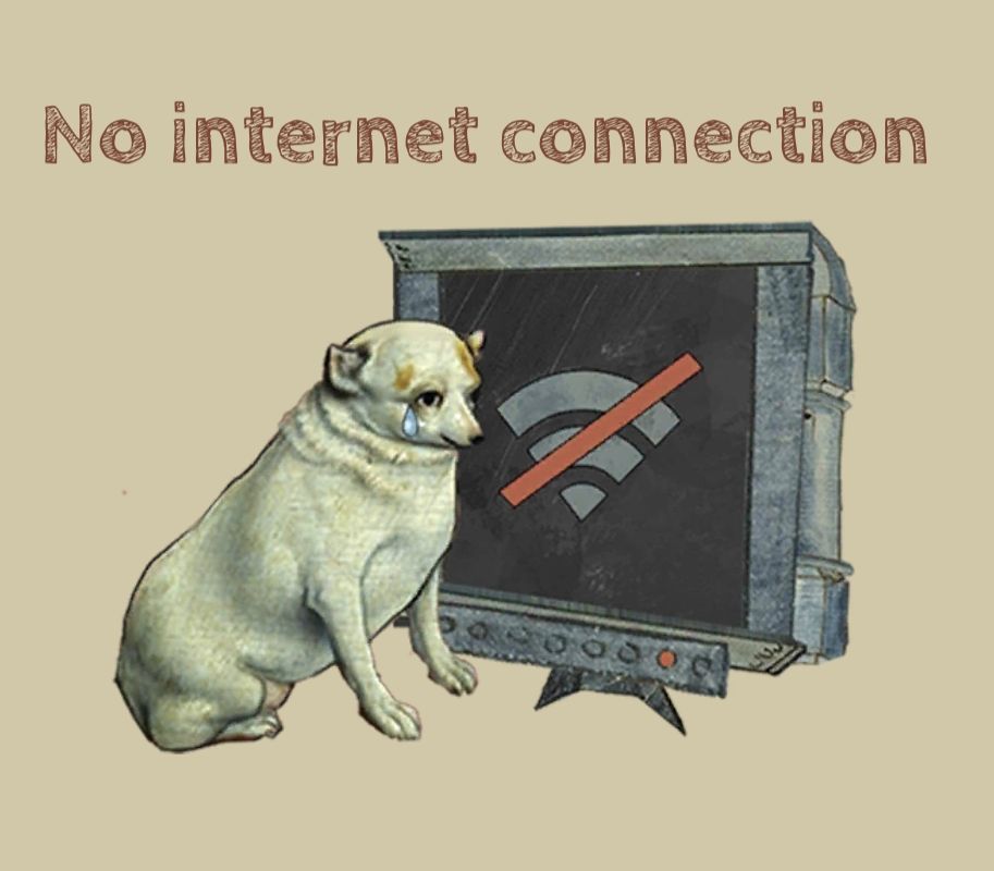 No internet connection