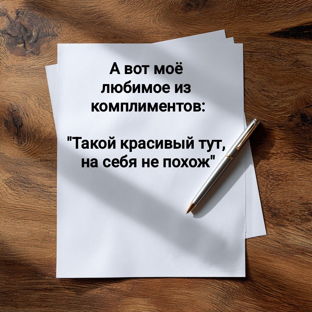 А вот моё любимое из комплиментов: 