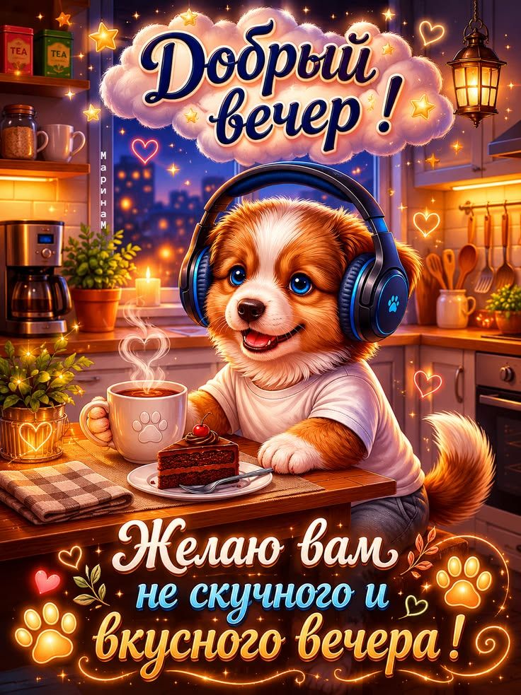 Добрый вечер! Желаю вам не скучного и вкусного вечера!