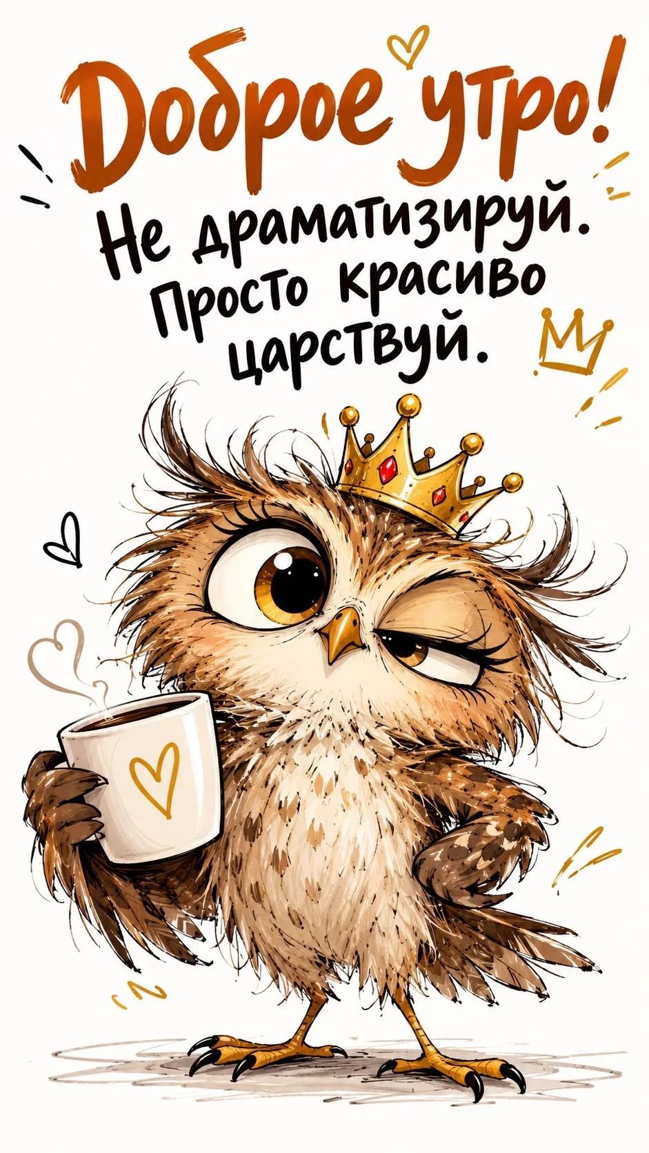 Доброе утро! Не драматизируй. Просто красиво царствуй.