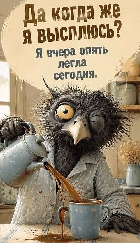 Да когда же я высплюсь? Я вчера опять легла сегодня.