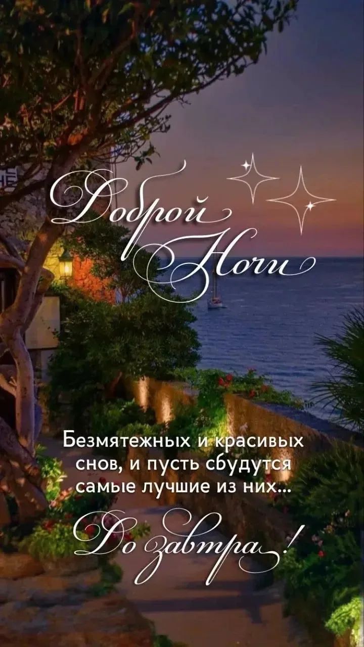 Доброй ночи! Безмятежных и красивых снов, и пусть сбудутся самые лучшие из них... До завтра!