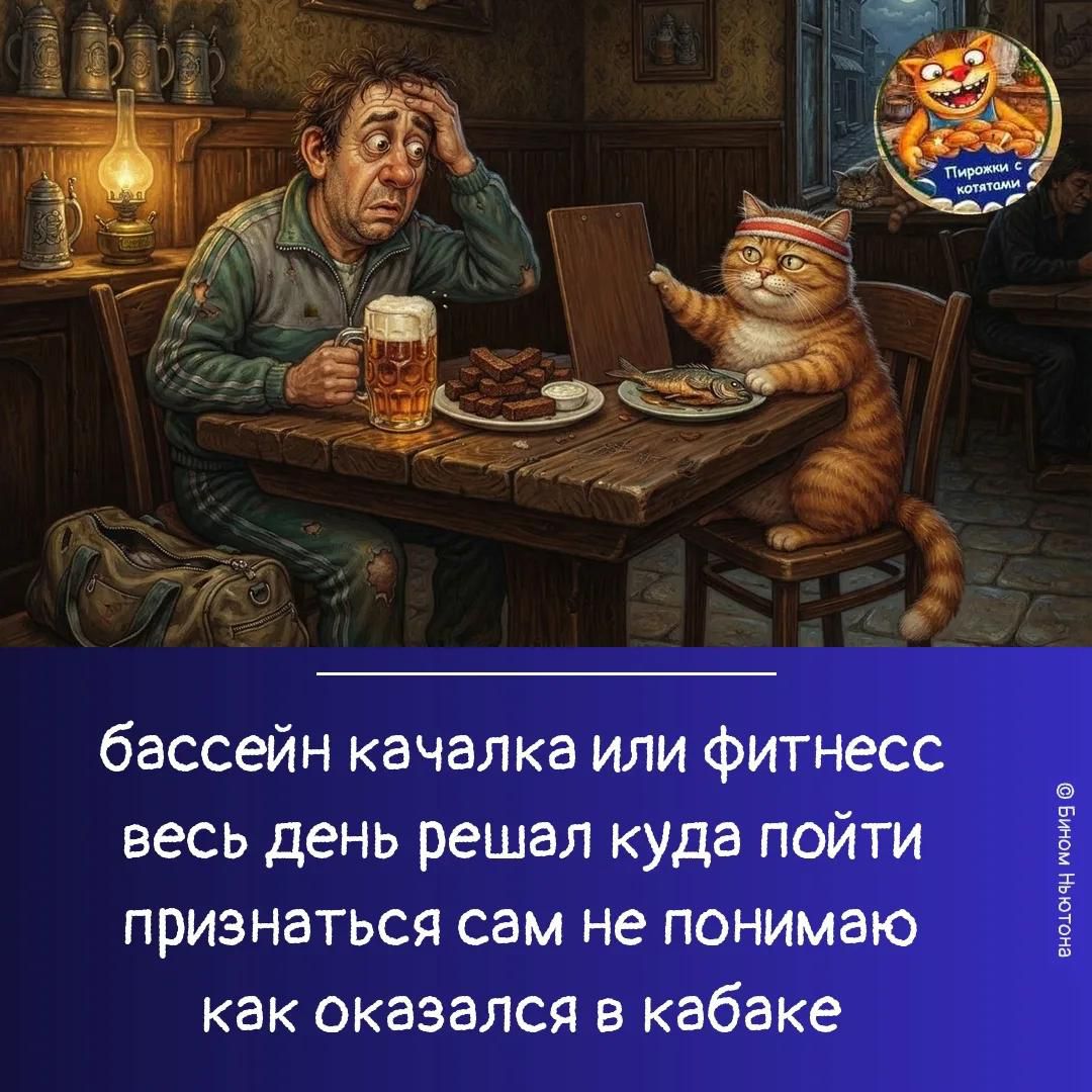 бассейн качалка или фитнесс весь день решал куда пойти признаться сам не понимаю как оказался в кабаке