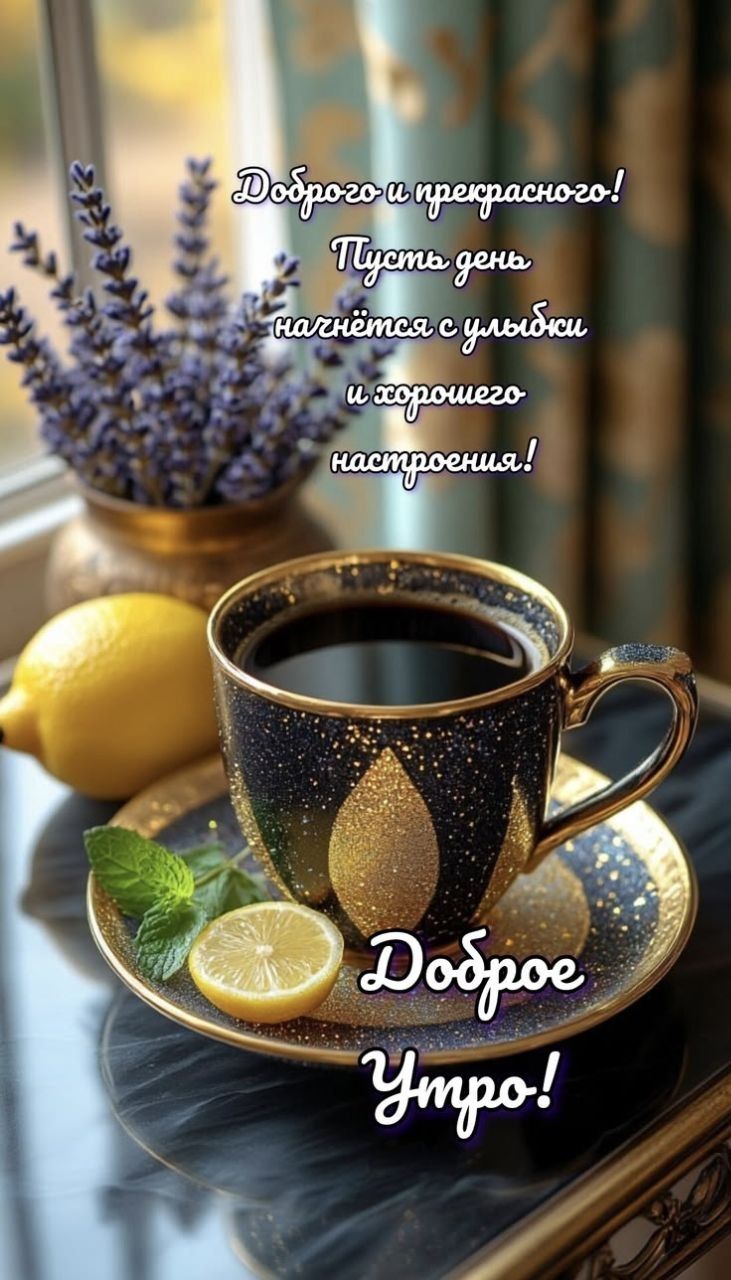 Доброго и прекрасного! Пусть день начнётся с улыбки и хорошего настроения! Доброе Утро!