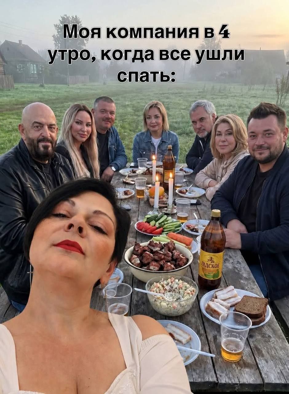 Моя компания в 4 утра, когда все ушли спать: