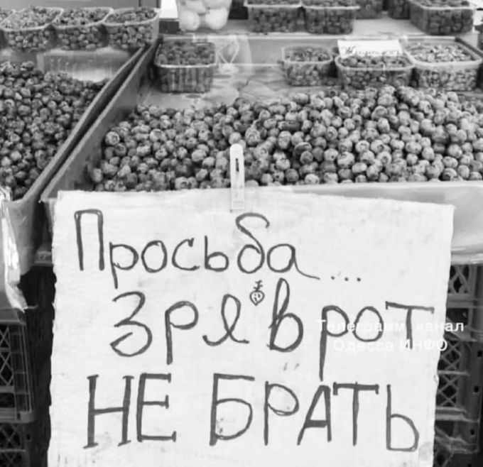 Просьба... зря в рот не брать. Телеграм канал Одесса Инфо