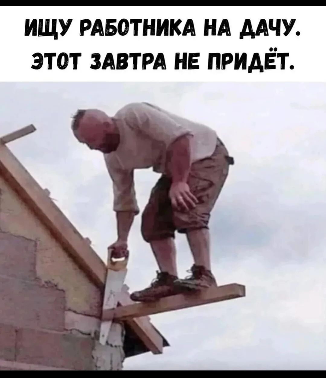 ИЩУ РАБОТНИКА НА ДАЧУ. ЭТОТ ЗАВТРА НЕ ПРИДЁТ.