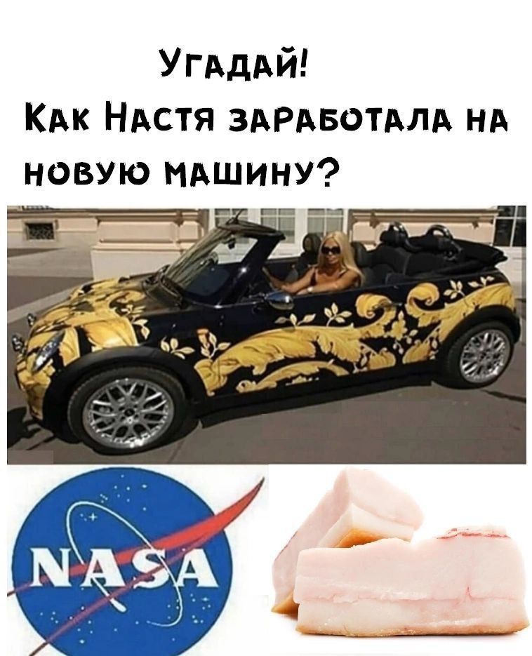 УГАДАЙ! Как Настя заработала на новую машину? NASA, сало
