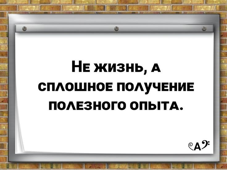 Не жизнь, а сплошное получение полезного опыта.