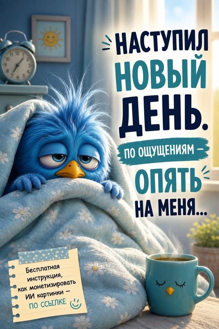НАСТУПИЛ НОВЫЙ ДЕНЬ. ПО ОЩУЩЕНИЯМ — ОПЯТЬ НА МЕНЯ... Бесплатная инструкция, как монетизировать ИИ картинки — ПО ССЫЛКЕ