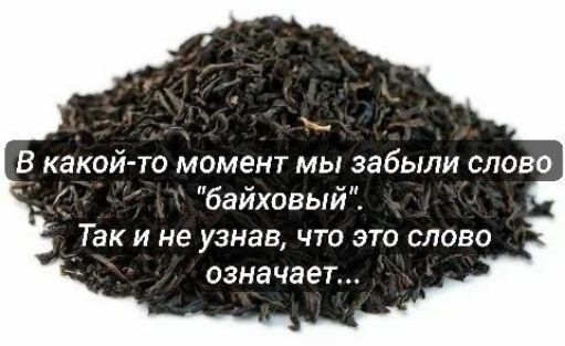 В какой-то момент мы забыли слово байховый. Так и не узнав, что это слово означает...