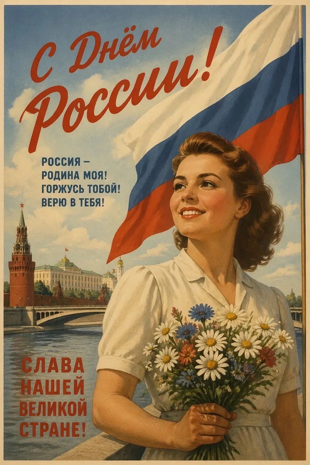 С Днём России!
РОССИЯ – РОДИНА МОЯ! ГОРЖУСЬ ТОБОЙ! ВЕРЮ В ТЕБЯ!
СЛАВА НАШЕЙ ВЕЛИКОЙ СТРАНЕ!